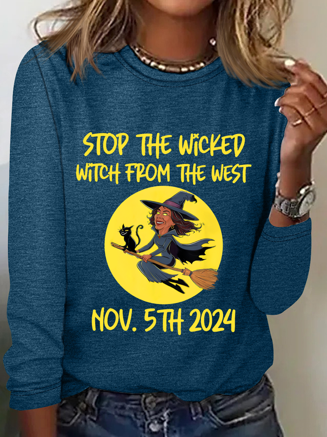 Stop The Wicked From The West Casual Long Sleeve Shirt