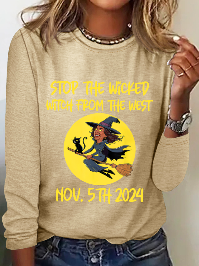 Stop The Wicked From The West Casual Long Sleeve Shirt