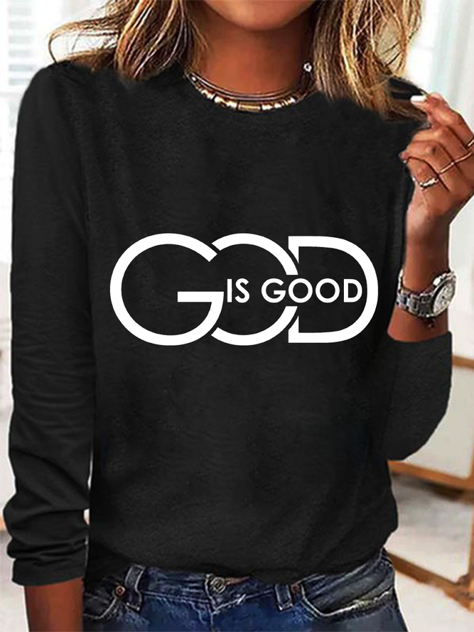 God Is Good Casual Long Sleeve Shirt