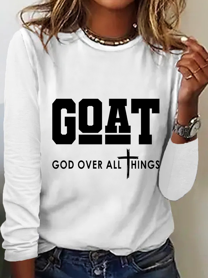 Goat God Over All Things Casual Long Sleeve Shirt