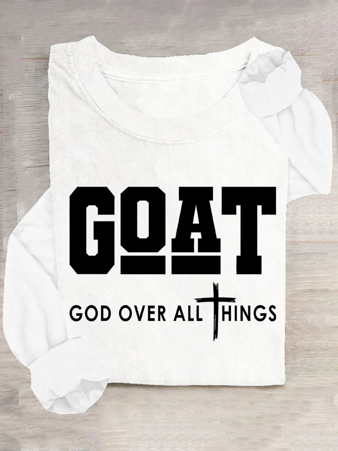 Goat God Over All Things Casual Long Sleeve Shirt
