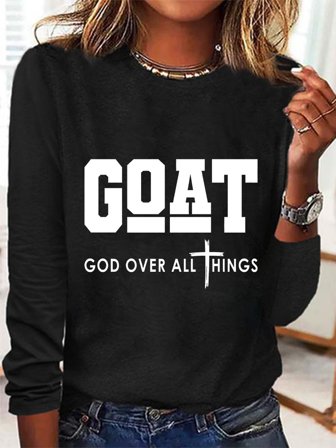 Goat God Over All Things Casual Long Sleeve Shirt