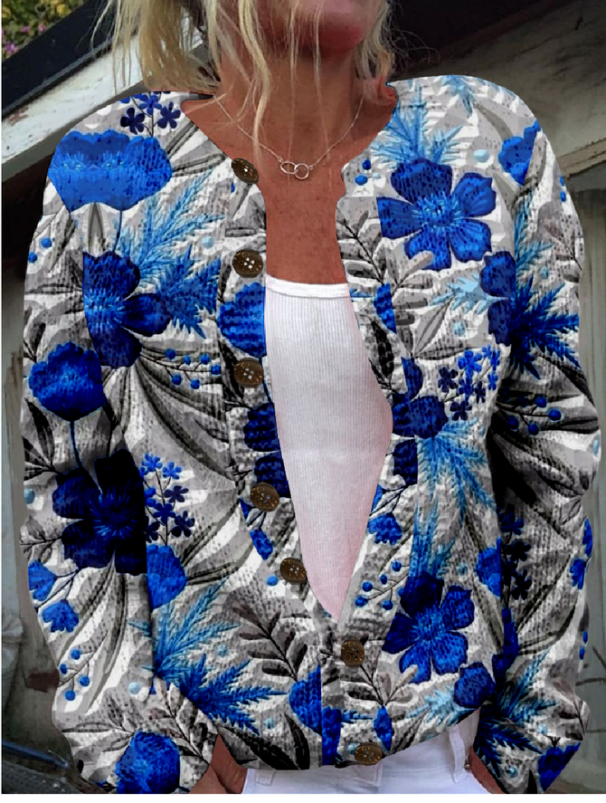 3D Printing Knitted Casual Loose Cardigan