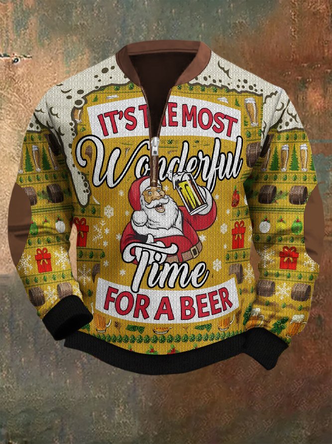 Christmas Most Wonderful Time For Beer Ugly Christmas Sweater