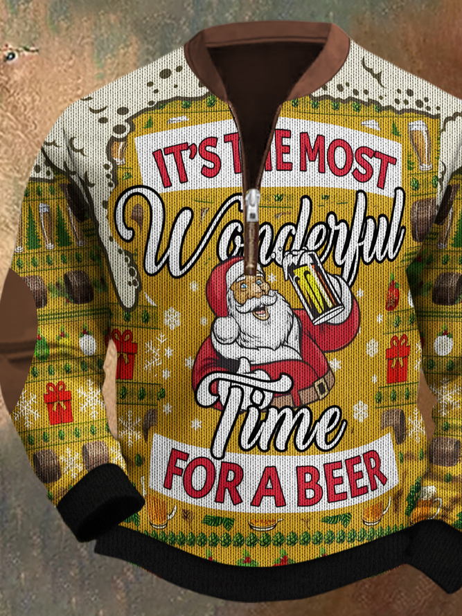Christmas Most Wonderful Time For Beer Ugly Christmas Sweater
