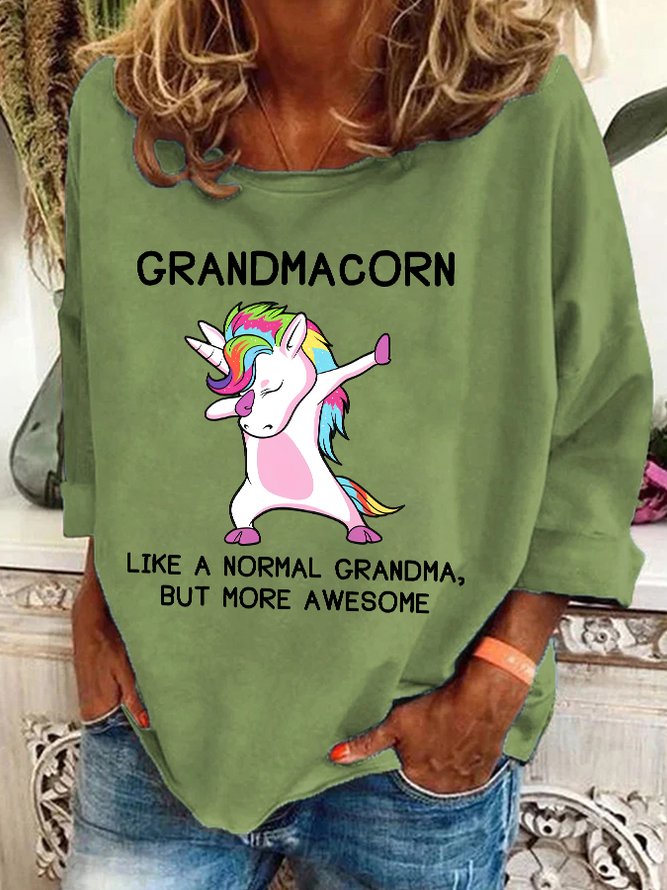 Grandma Unicorn Grandmacorn Casual Sweatshirt