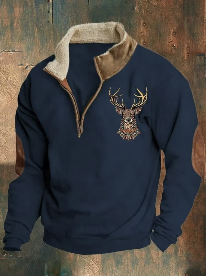 Plain Regular Fit Cotton Casual Sweatshirt