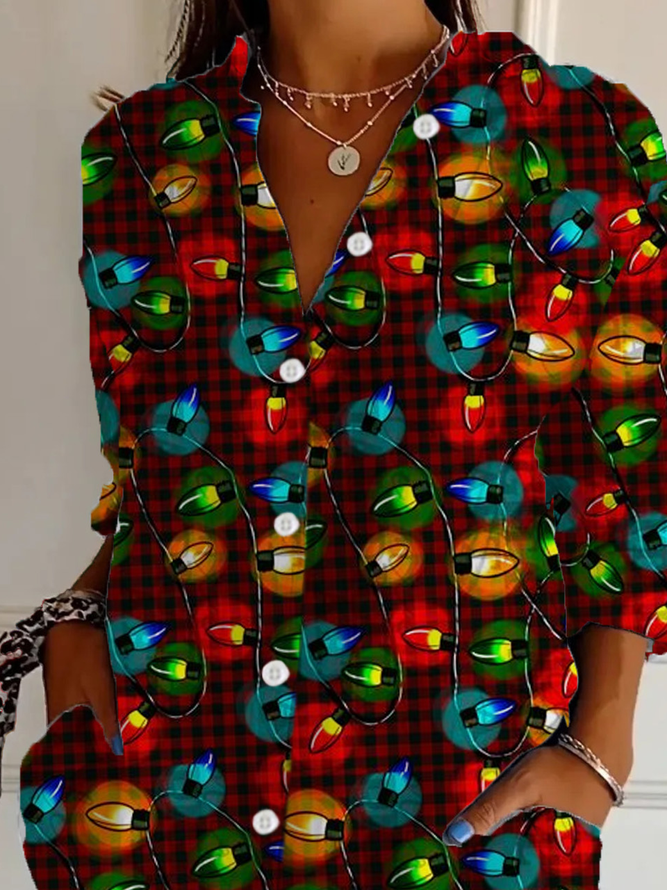 Shirt Collar Casual Loose Shirt