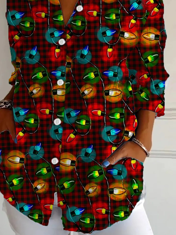 Shirt Collar Casual Loose Shirt