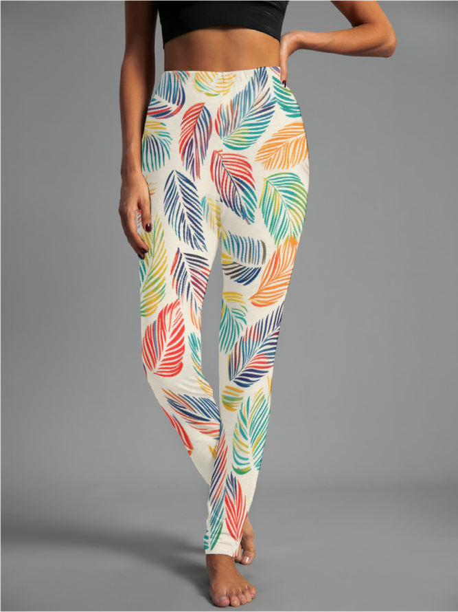 Leaf Print Leggings