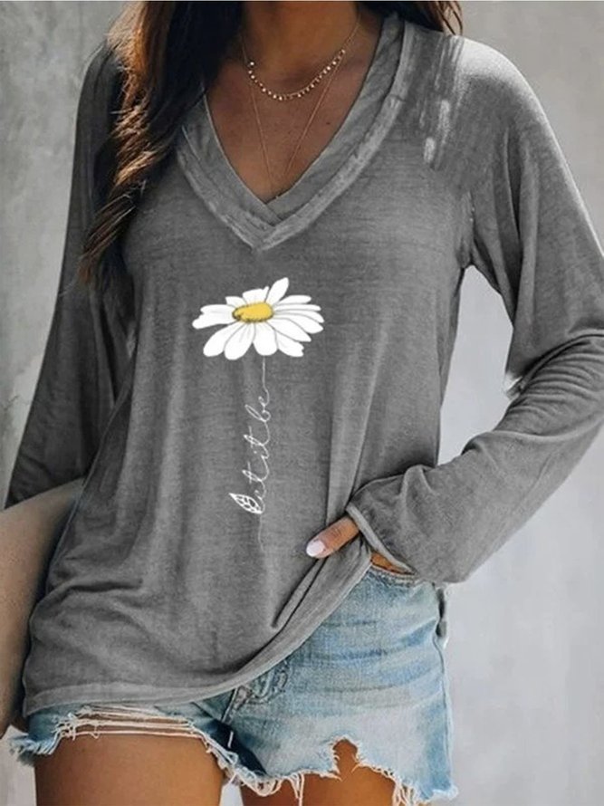 Loose Lace Casual Color Block T-Shirt