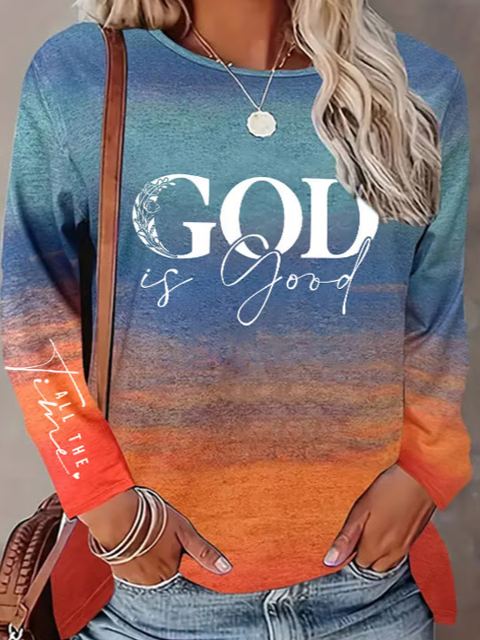 Women's “God Is Good”Faith Casual T-Shirt