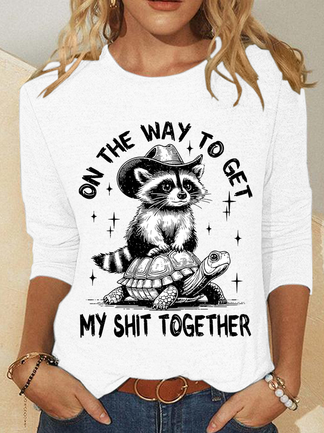 On The Way To Get My Shit Together Casual Long Sleeve Shirt