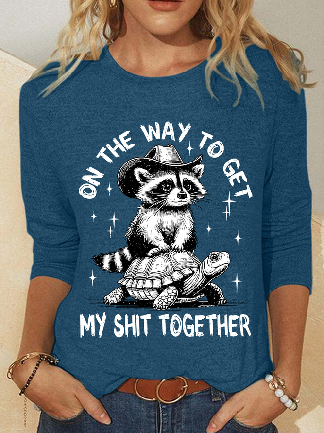 On The Way To Get My Shit Together Casual Long Sleeve Shirt