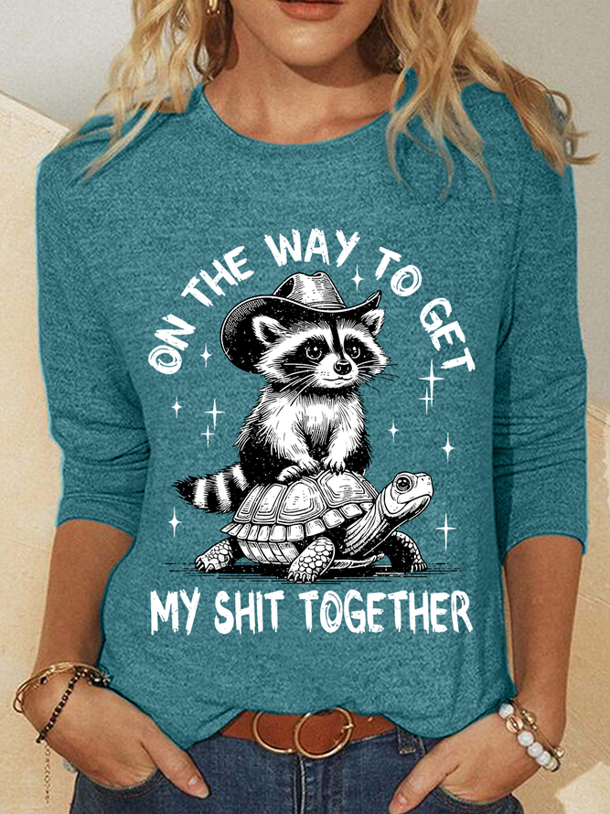 On The Way To Get My Shit Together Casual Long Sleeve Shirt
