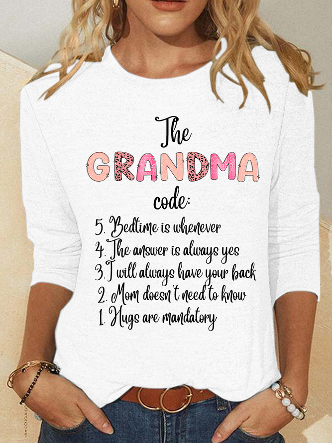 The Grandma Code Casual Long Sleeve Shirt