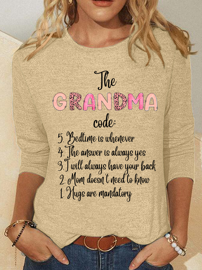 The Grandma Code Casual Long Sleeve Shirt