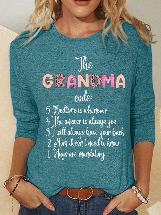 The Grandma Code Casual Long Sleeve Shirt
