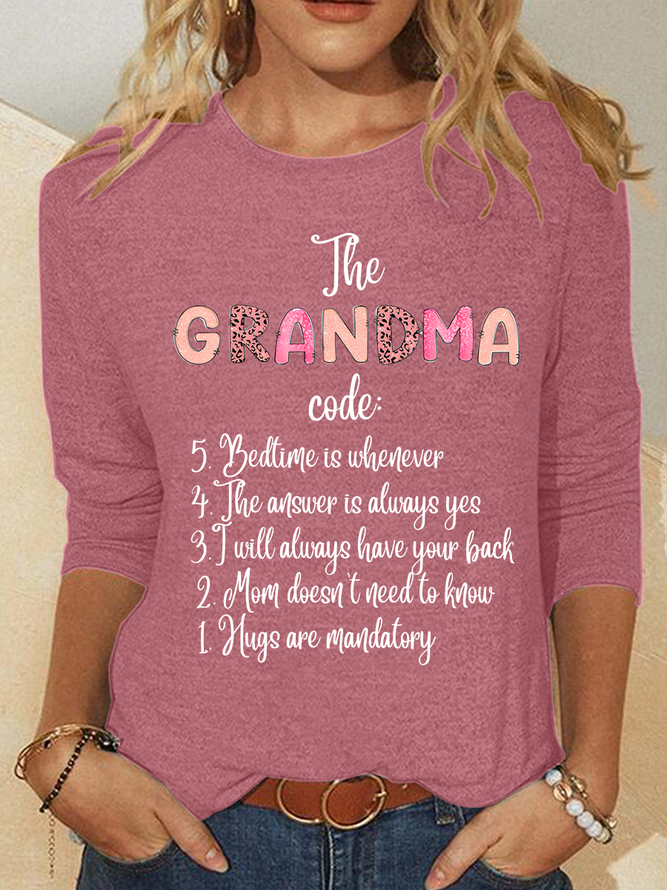 The Grandma Code Casual Long Sleeve Shirt