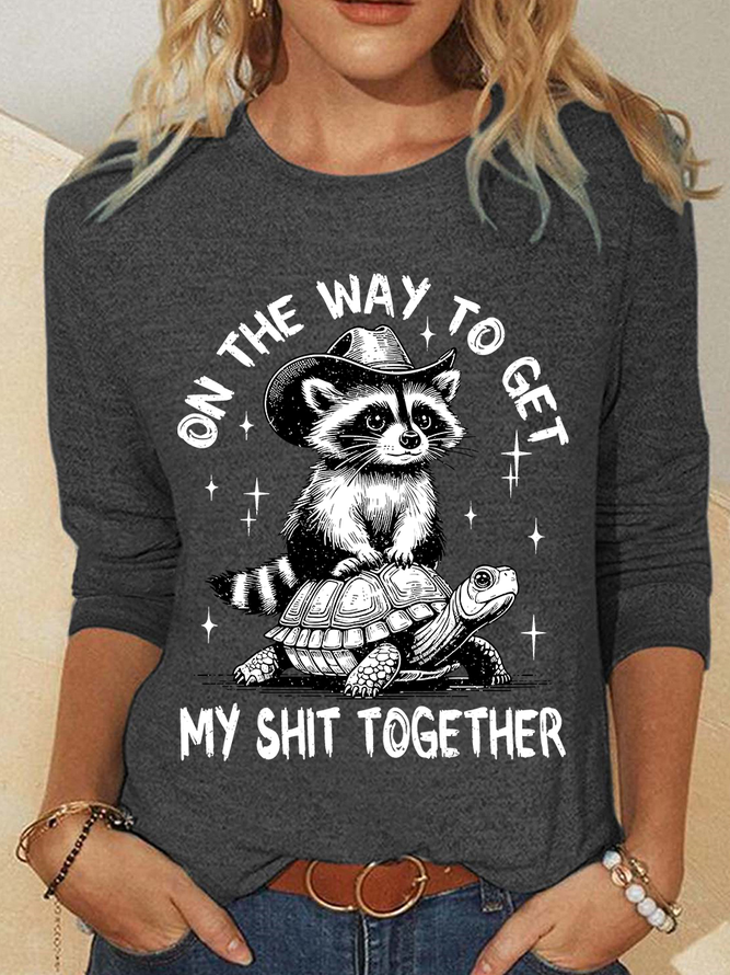 On The Way To Get My Shit Together Casual Long Sleeve Shirt