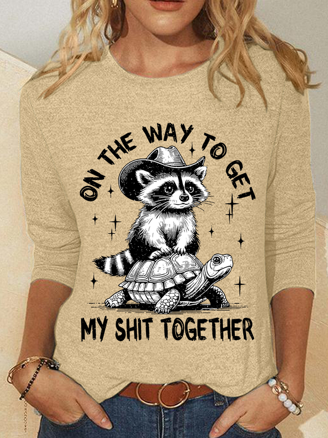 On The Way To Get My Shit Together Casual Long Sleeve Shirt