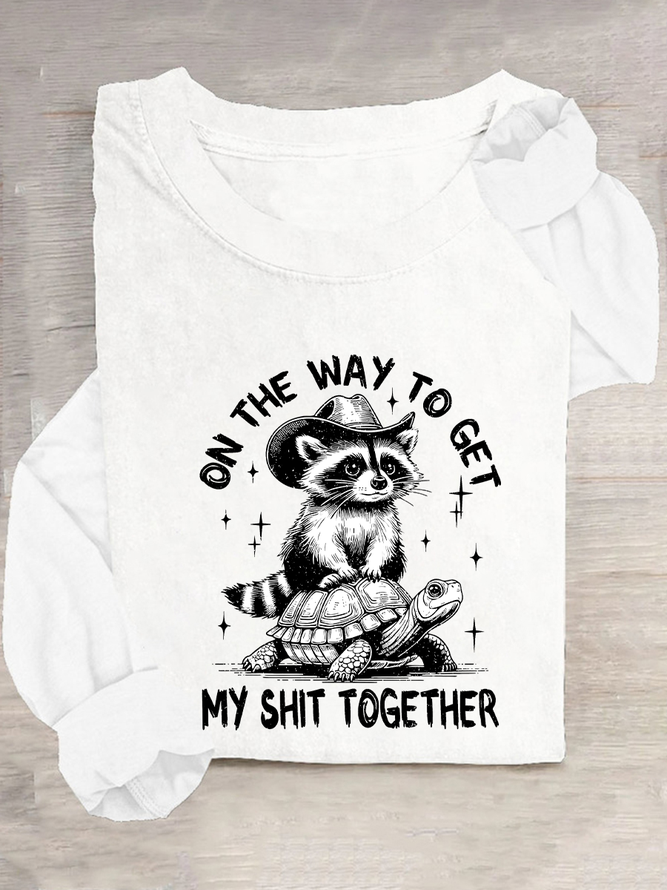 On The Way To Get My Shit Together Casual Long Sleeve Shirt