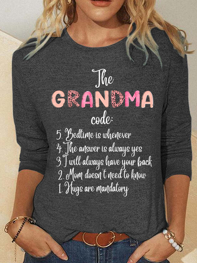 The Grandma Code Casual Long Sleeve Shirt