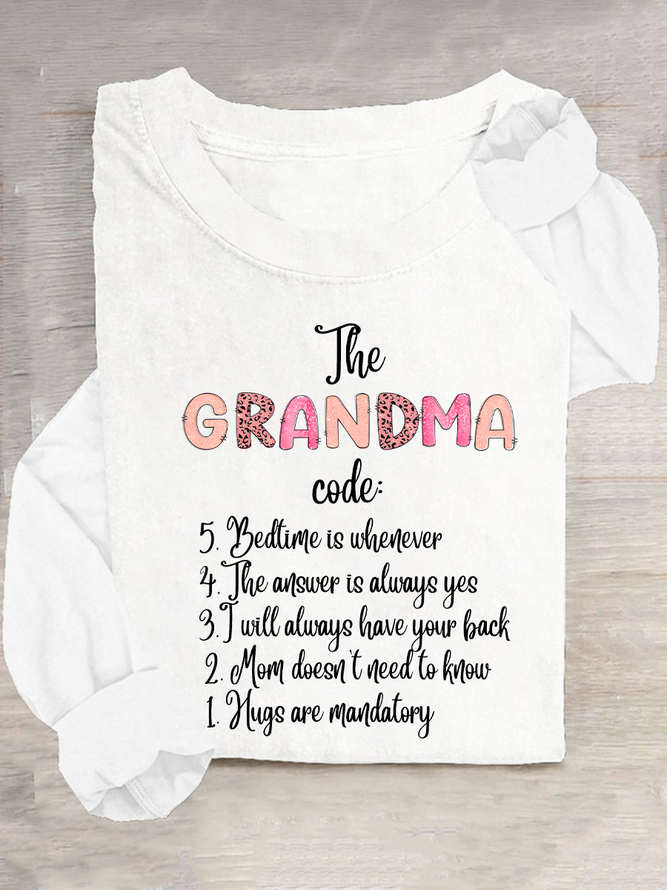 The Grandma Code Casual Long Sleeve Shirt