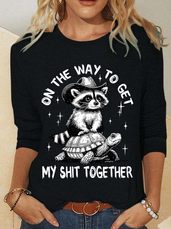 On The Way To Get My Shit Together Casual Long Sleeve Shirt