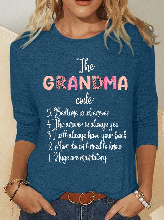 The Grandma Code Casual Long Sleeve Shirt