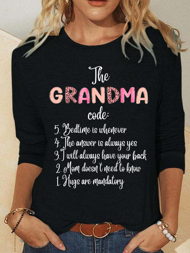 The Grandma Code Casual Long Sleeve Shirt