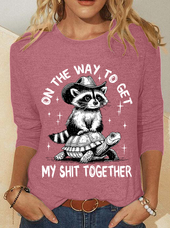 On The Way To Get My Shit Together Casual Long Sleeve Shirt