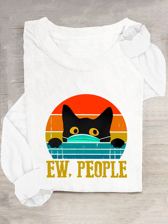 Ew，People Casual Long Sleeve Shirt