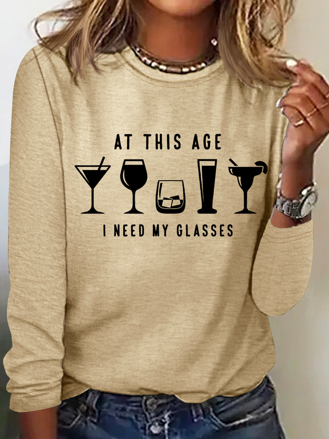 I Need My Glasses Casual Long Sleeve Shirt