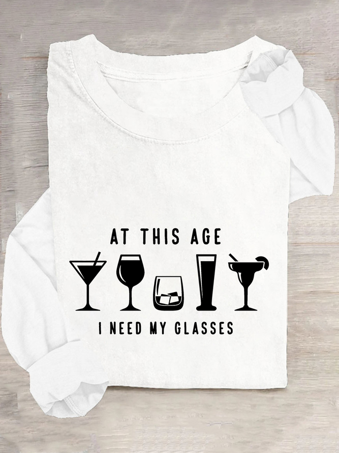 I Need My Glasses Casual Long Sleeve Shirt