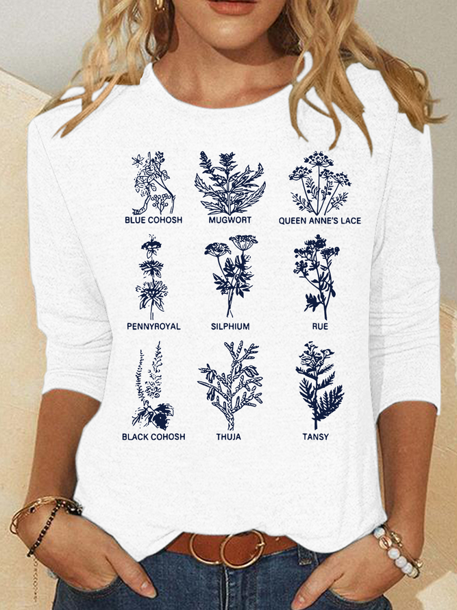 Womens Rights Pro Choice F The Patriarchy My Body My Choice Abortion Plant Tshirt Pro Choice Herbs Casual Long Sleeve Shirt