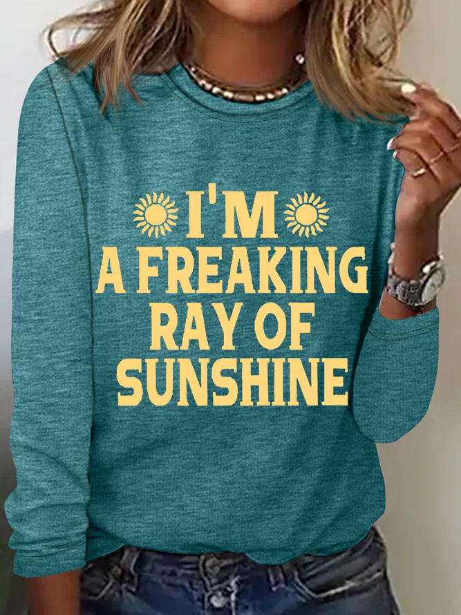 I'm A Freaking Ray Of Sunshine Casual Long Sleeve Shirt
