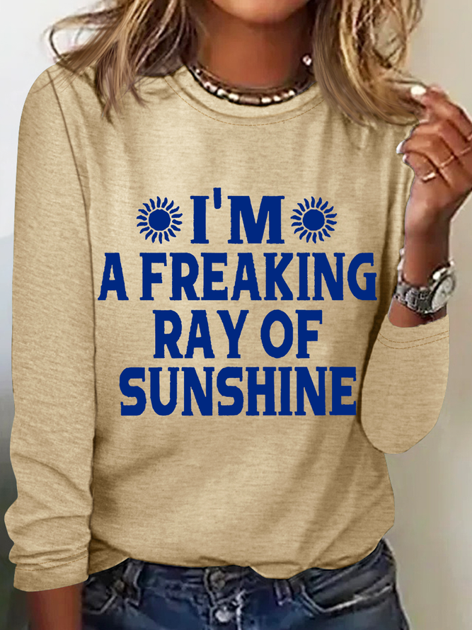I'm A Freaking Ray Of Sunshine Casual Long Sleeve Shirt