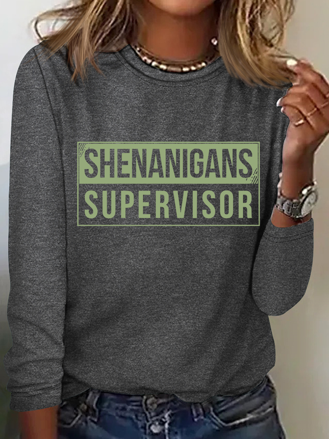 Shenanigans Supervisor Casual Long Sleeve Shirt