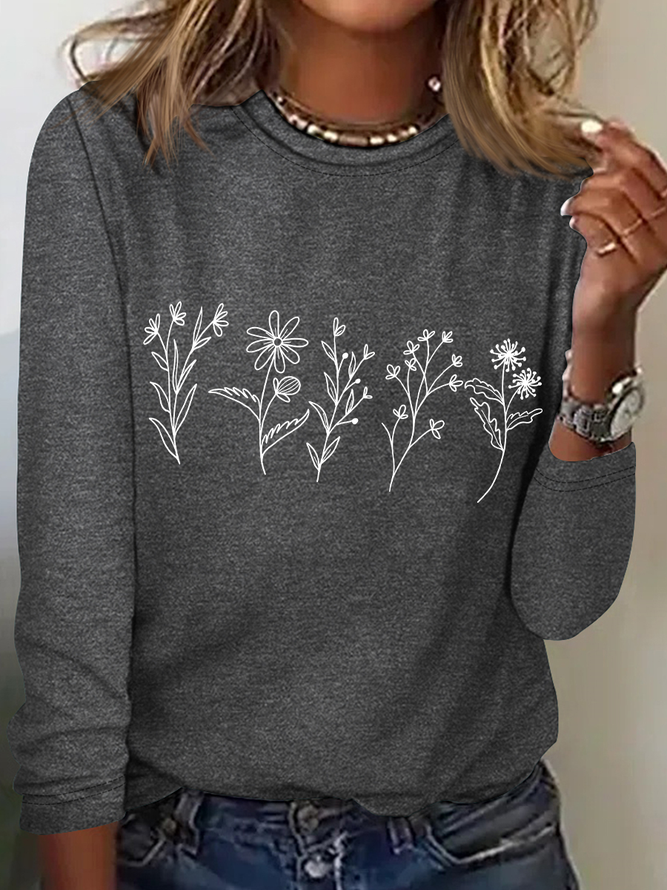 Wildflower Casual Long Sleeve Shirt