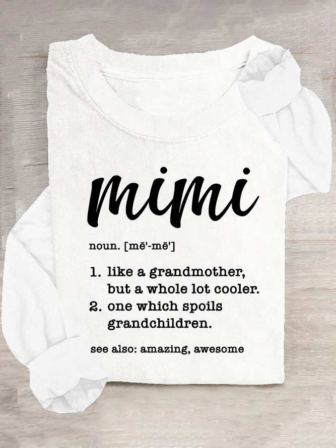 Mimi Definition Grandma Definition Casual Long Sleeve Shirt