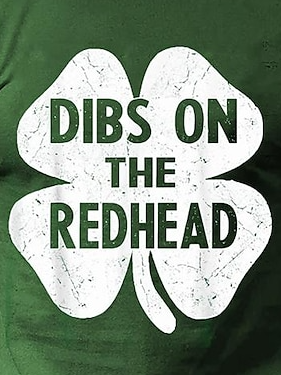 Men‘s Dibs On The Redhead Funny Short Sleeve T-Shirt