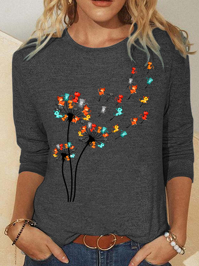 Love Cats Casual Long Sleeve Shirt