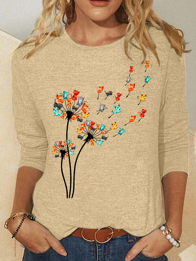 Love Cats Casual Long Sleeve Shirt