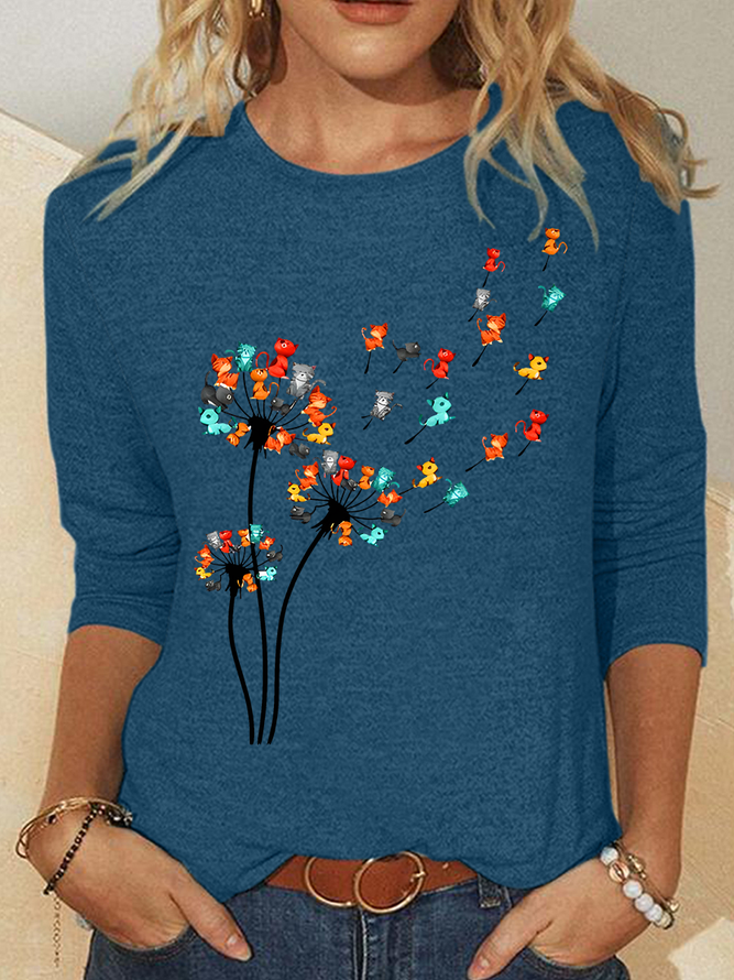 Love Cats Casual Long Sleeve Shirt