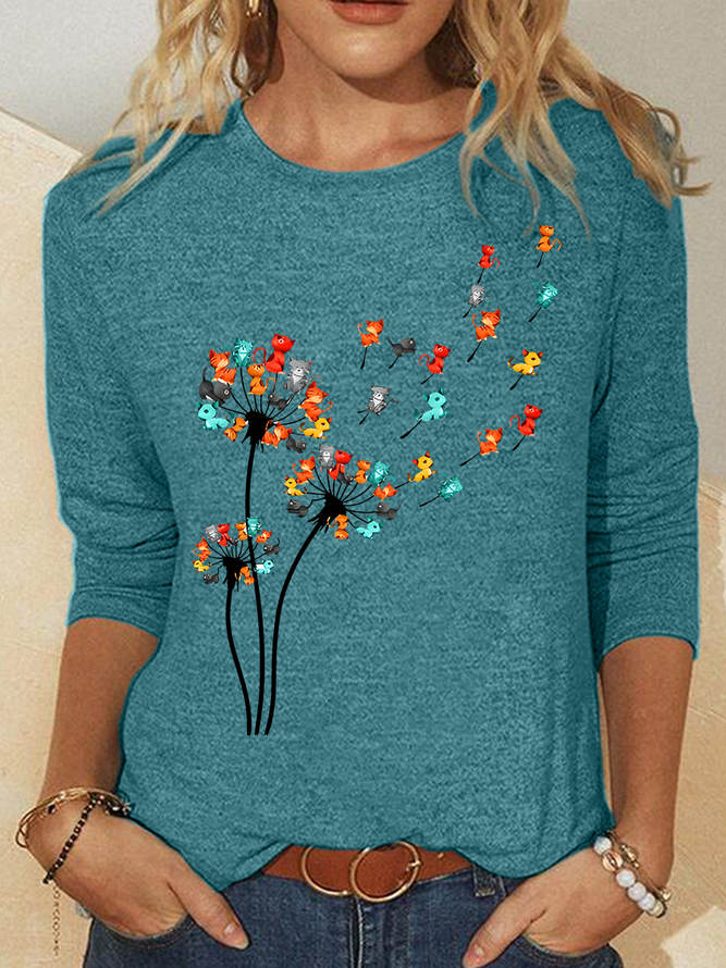 Love Cats Casual Long Sleeve Shirt
