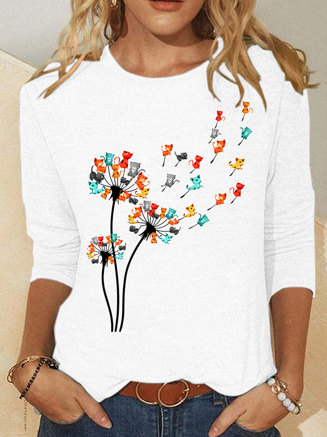 Love Cats Casual Long Sleeve Shirt