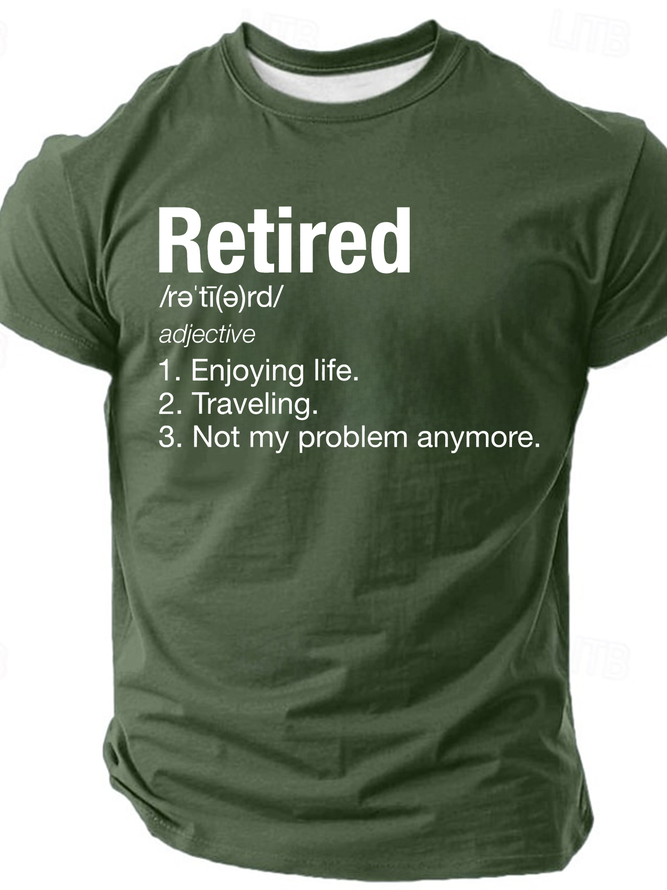 Retirement Definition Funny Cotton T-Shirt