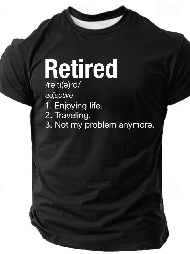 Retirement Definition Funny Cotton T-Shirt