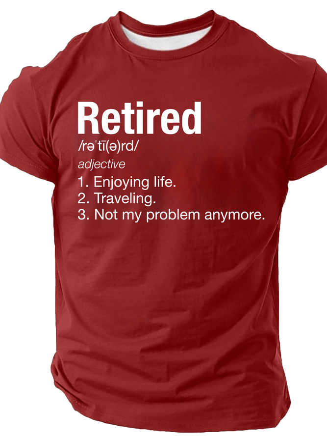 Retirement Definition Funny Cotton T-Shirt